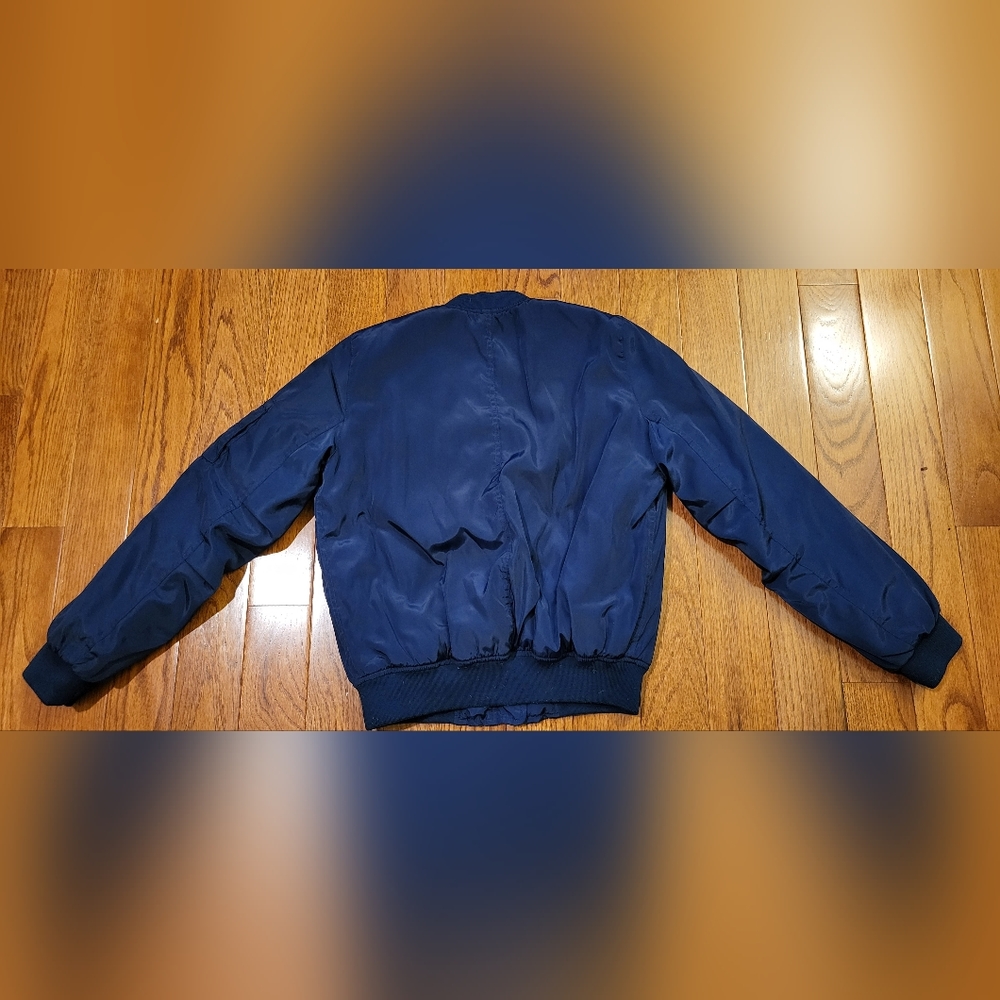 36.5 Navy Blue Medium Bomber Jacket - Picture 5 of 5